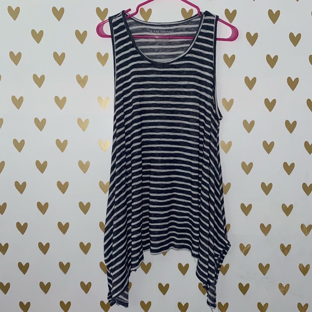 Lane Bryant shark bite hem tank